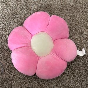 Amazon Pink and Cream Daisy Accent Pillow
